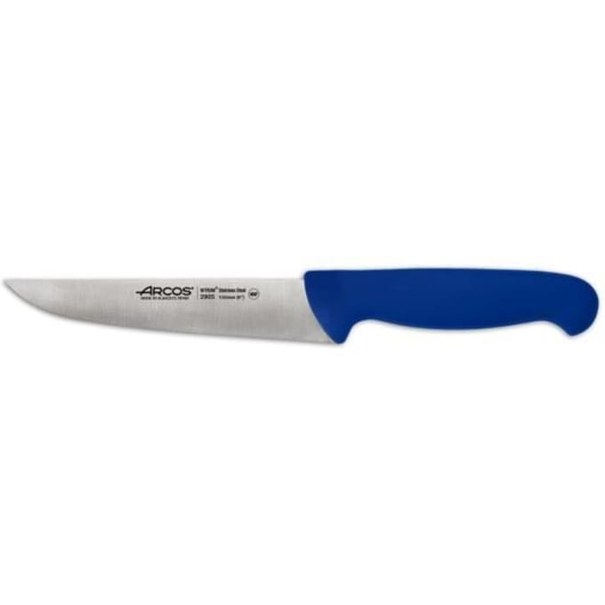 Couteau de cuisine - ARCOS - Prof 290523 - Acier inoxydable NITRUM - Lame de 13 cm - Ergonomique bleu