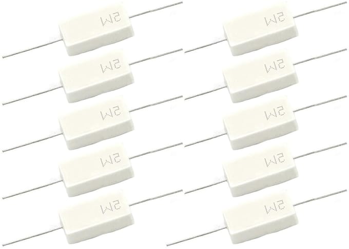 Keramische Weerstanden - Draadgewonden Componenten - Elektronische Circuits - Hoge Belastbaarheid - 5W 4.7 Ohm - Wit