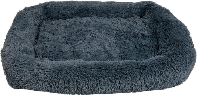 Jack and Vanilla SQUARE BUBBLE - Rustgevende Hondenmand - Kleur: Donkergrijs - Maat L: 80x60cm