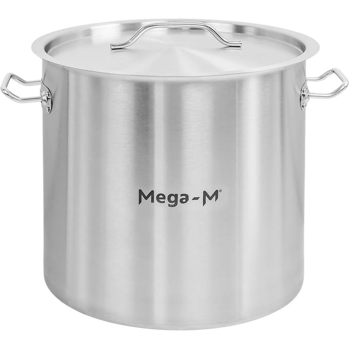 Hoge cateringpan met deksel Mega-M Standard 25l diameter 32 cm x hoogte 32 cm N