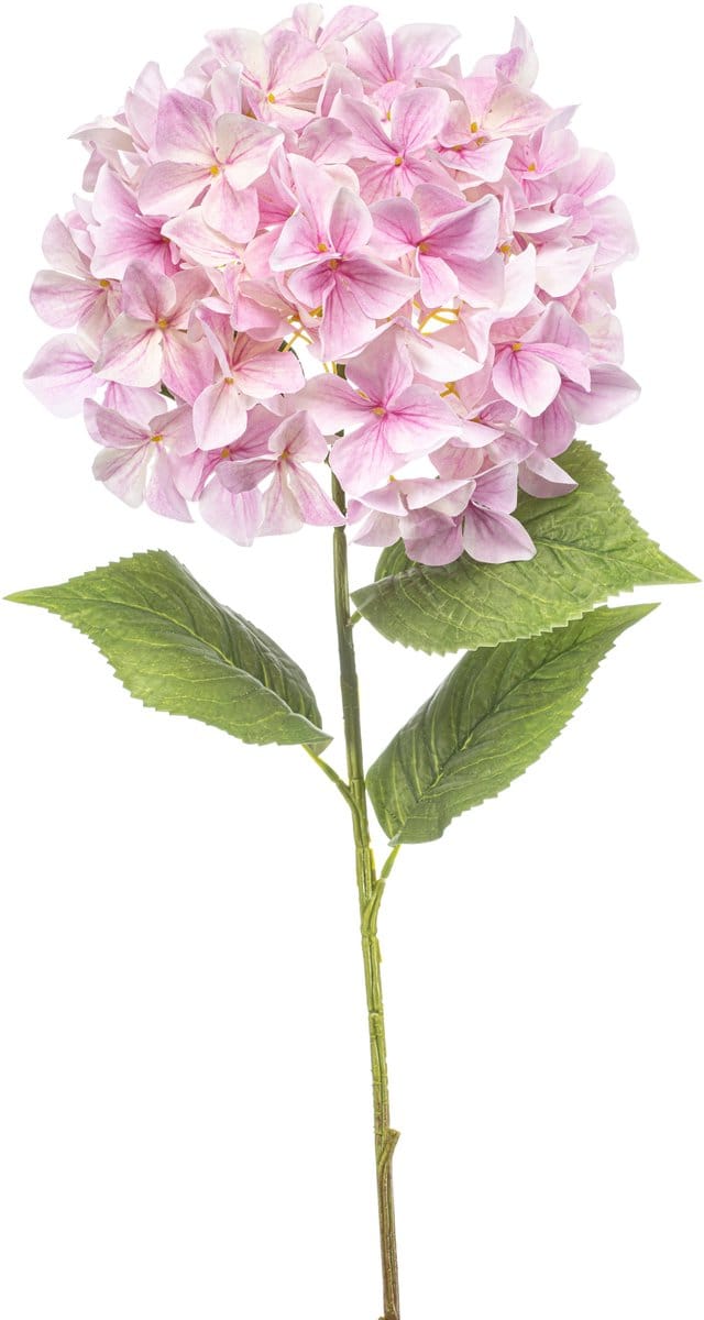 Emerald - Kunstbloem Hortensia XL lichtroze 90cm - Kunstplant voor binnen