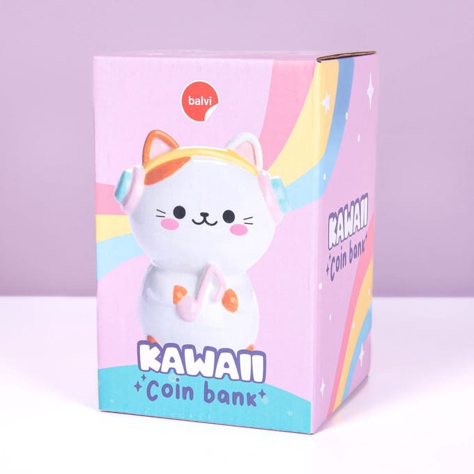 Coin bank Kawaii Melody white ceramic van Balvi