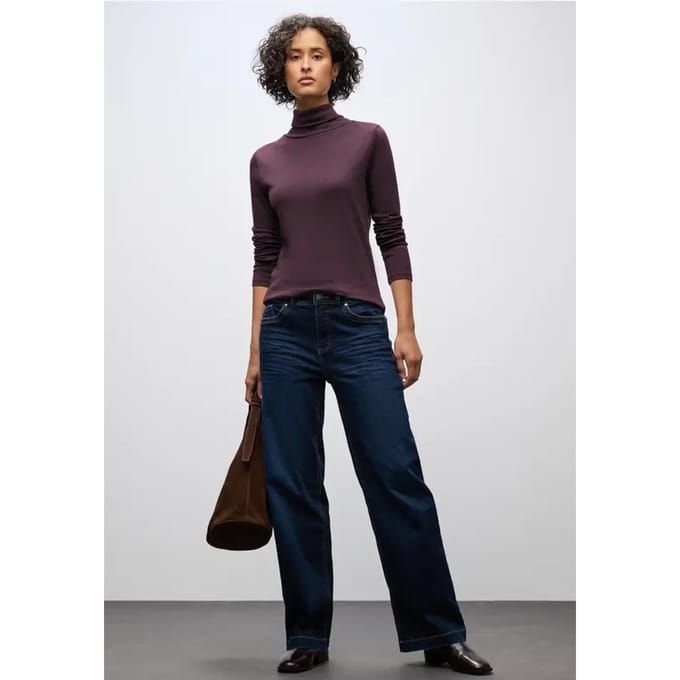Basic shirt met coltrui