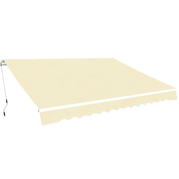 vidaXL - Luifel - handmatig - uittrekbaar - 400 - cm - crème