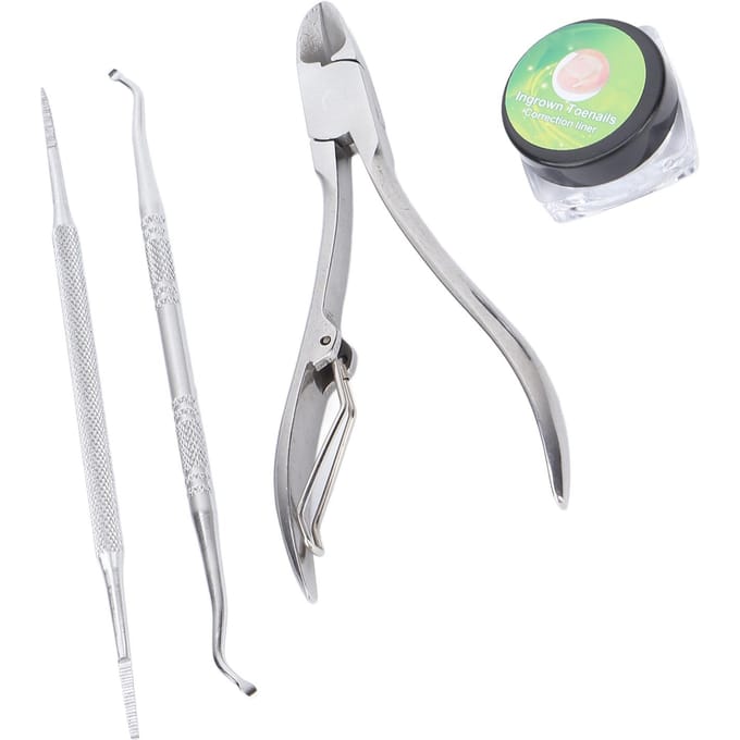 Kit de traitement de correction des ongles incarnés 4 pièces, bandes correctrices professionnelles pour ongles incarnés, lime white