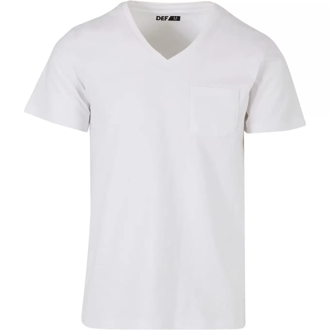 DEF - Vneck Heren Tshirt - 5XL - Wit