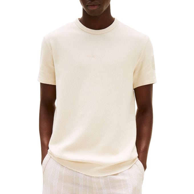 Slim fit T-shirt met structuurpatroon