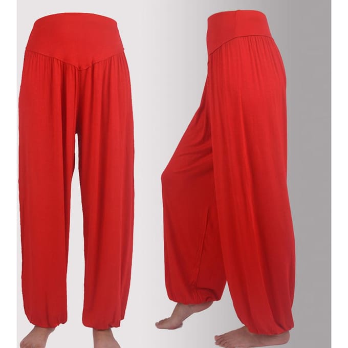 Dames sportmode elastische losse modal katoen zachte yoga dans harembroek M white