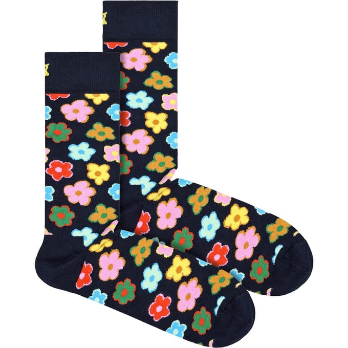 Happy Socks - Nieuwe Bloem Ontwerp Sokken | Geweldig Cadeau - Bloem