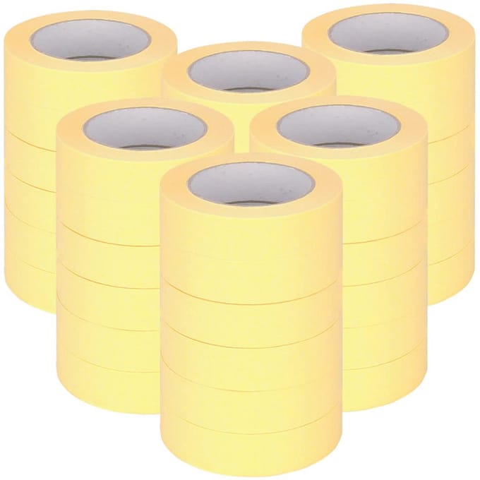 36 Rollen Crêpetape Schilderstape 50m Lang en 30mm Breed