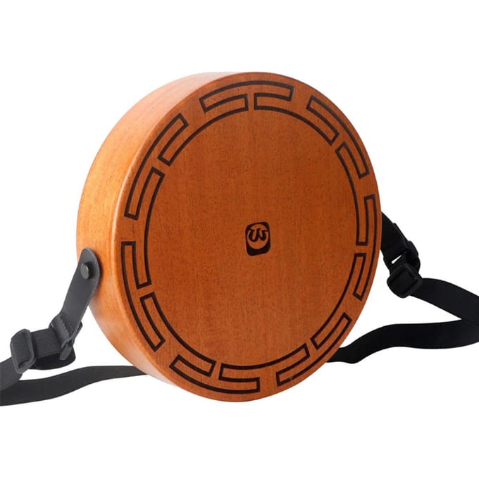 Cajon Houten Drum 2-tonige Platte Hand Drum Percussie Instrument met Verstelbare Band en Opbergruimte brown