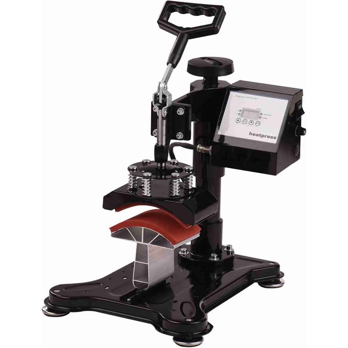 5.5x3 Inch Swing Away Combo Digitale Hoed Pet Hittepers Thermische Transfer Machine zwart
