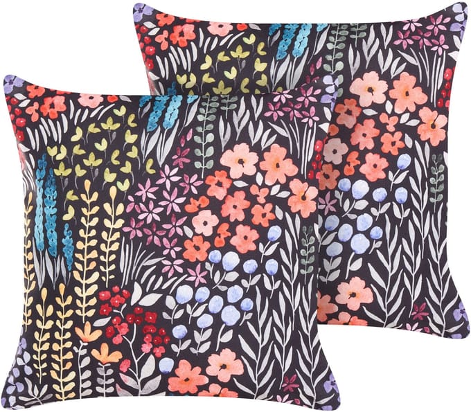 CASTELARO - Tuinkussen set 2 - Meerkleurig - 45 x 45 cm - Polyester