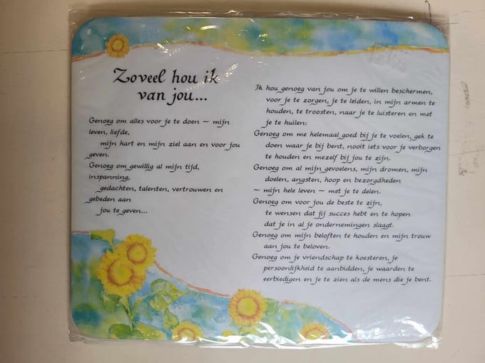 Muismat met prachtige tekst - Mousepad