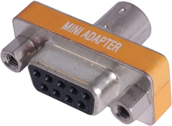 Seriële RS232 adapter 9-pins SUB-D (v) - Mini DIN 6-pins PS/2 (m)
