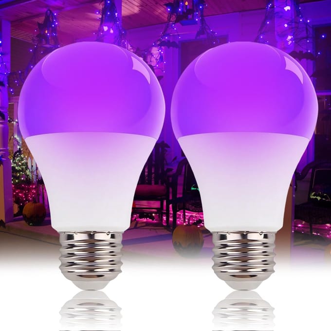 carmdering - Blacklight UV Lamp- UV-lamp - E27 Fitting - Neon Verlichting - Glow in the Dark -2 stuk