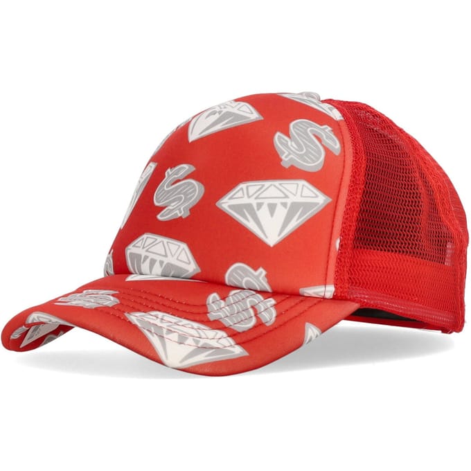 Hoed Visiera Curva Man Diamonds & Dollars Trucker Cap Red