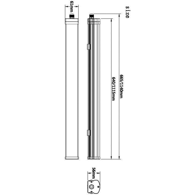 Deko-Light Vochtbestendige LED lamp Tri Proof Motion 66,5 cm