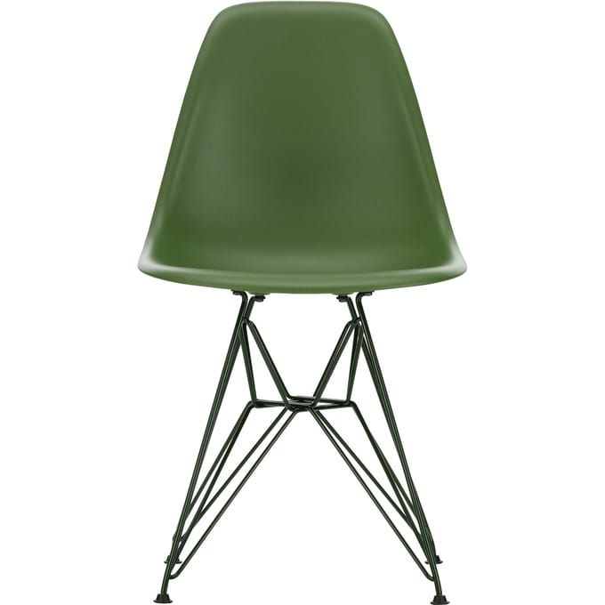 Vitra DSR Colours Eames Plastic Side Chair - forest RE - Glijders voor harde vloer