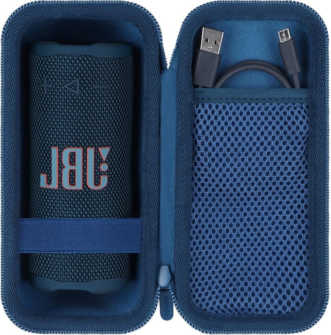 Duurzame Beschermcase voor Compacte Bluetooth Speaker - Schokbestendig en Waterdicht (Marineblauw)