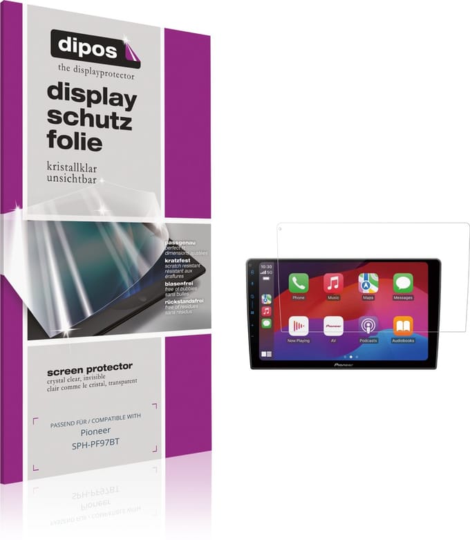 dipos – 2x Beschermfolie geschikt voor Pioneer SPH-PF97BT | Krasbestendige & heldere Screenprotector Ultra-Thin