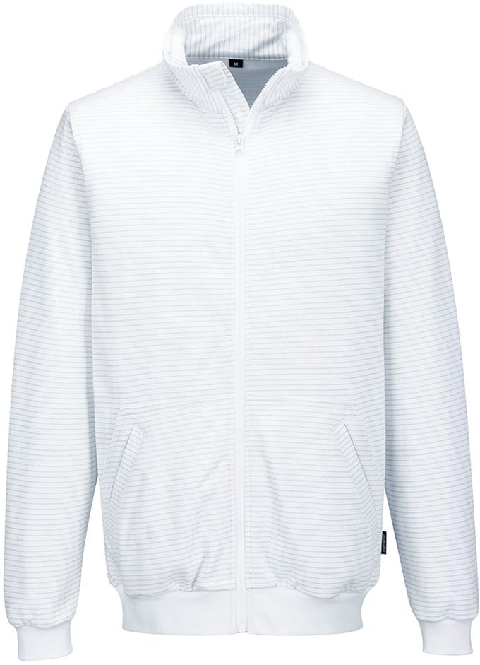 Portwest Anti-statisch ESD Sweatshirt met ritssluiting AS25 - Wit - L