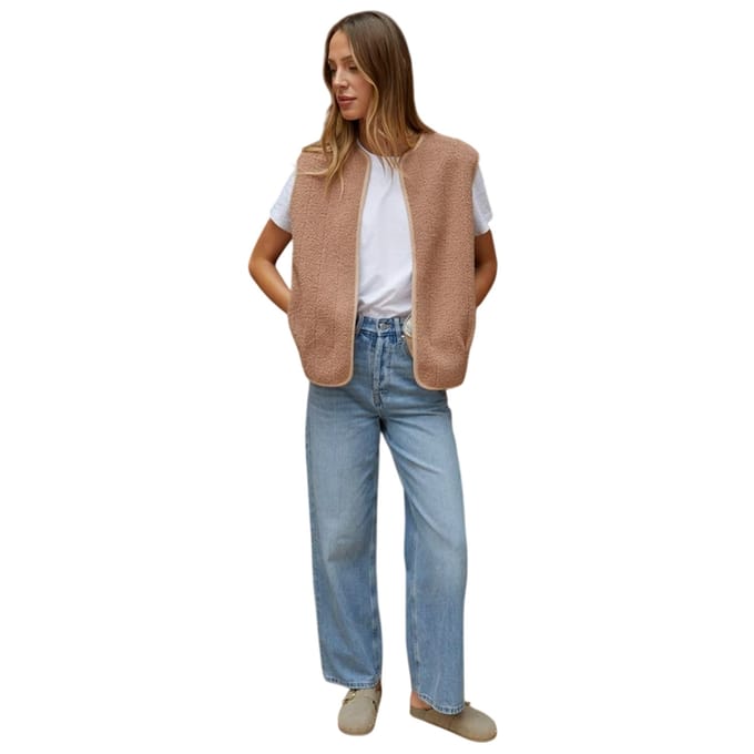Threadbare Vrouwen Niya Borg Lichtgewicht Gilet (Mauve)
