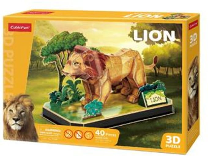 Cubic Fun - 3D-puzzel leeuw - 40 stukjes