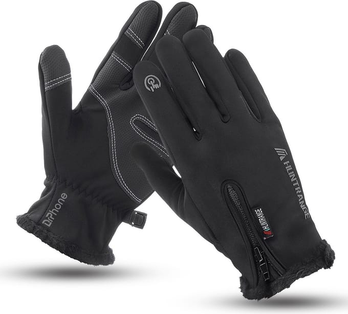 DrPhone H-Range Touchscreen Winterhandschoenen – Waterdichte Coating – Winddicht – Fleecevoering – Unisex – XL – Zwart