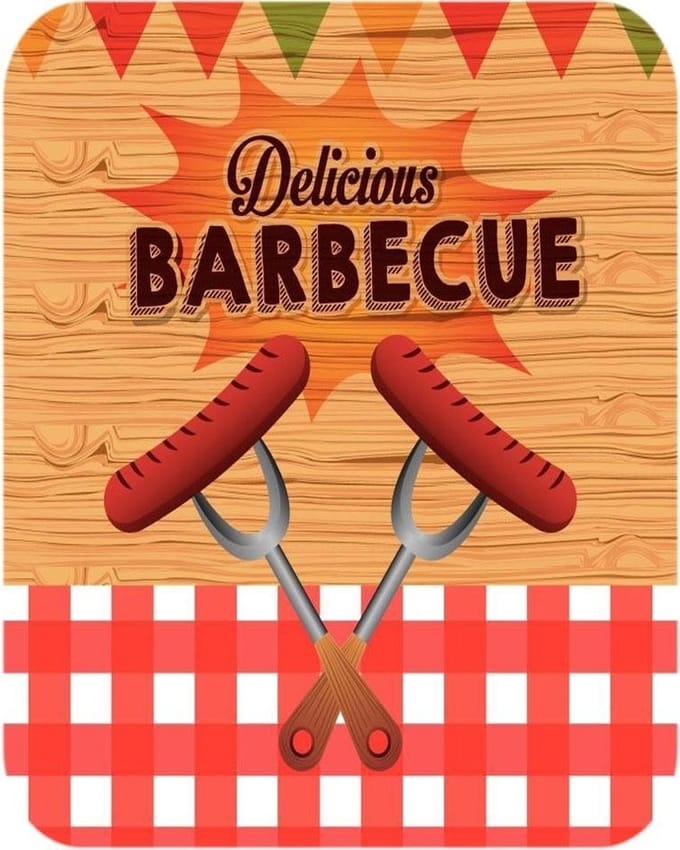 Papillon Assorti Placemat - Rechthoek - BBQ thema - 50x39cm
