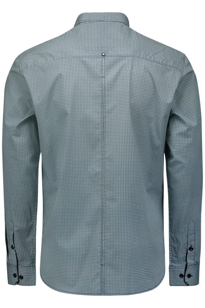 No Excess Shirt Stretch Allover Printed Night Maat: S | Casual Overhemden Outlet | Heren | Grijs