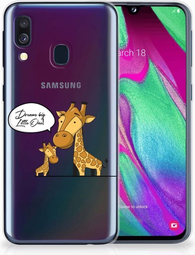 Samsung Galaxy A40 Telefoonhoesje met Naam Giraffe