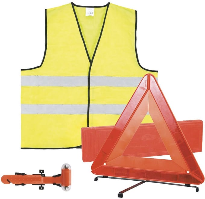 Tip-it Veiligheidsset auto - 3-delig - Veiligheidshamer - Veiligheidshesje - Veiligheidsdriehoek