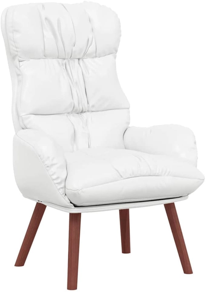 vidaXL - Fauteuil - Wit - 69 - x - 74 - x - 93 - cm - Kunstleer