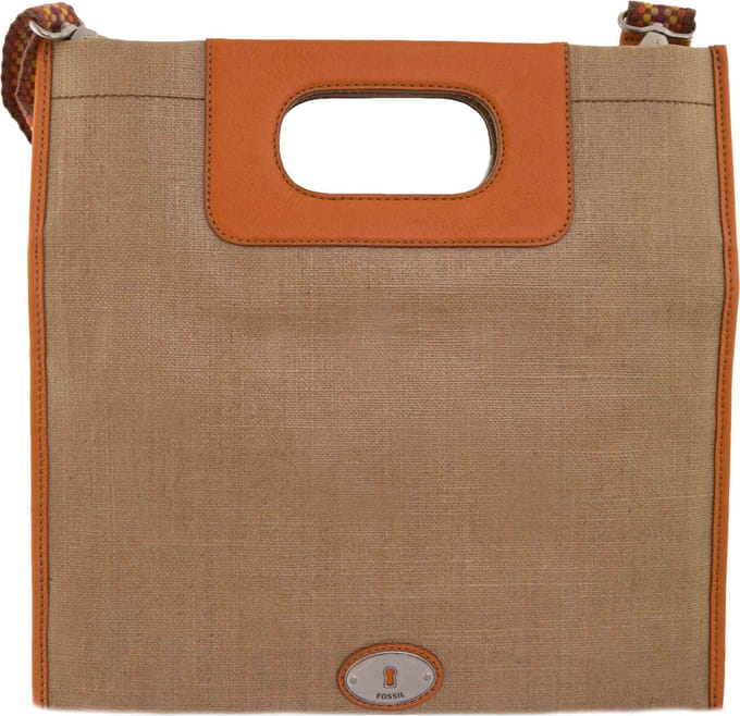 Fossil Wmns Schoudertas Key-per Slim Fold Bruine Tas - UNI