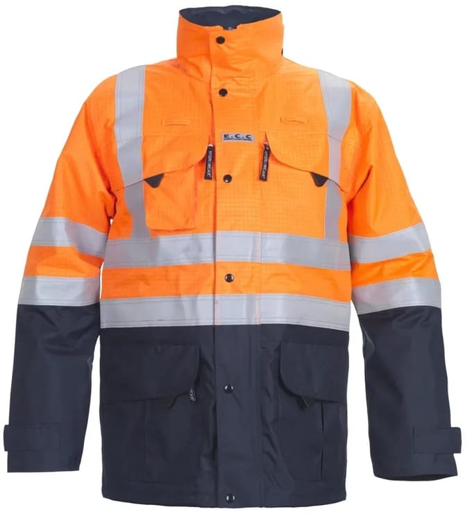 Hydrowear Parka Miramas Multi - Oranje/Blauw Maat L