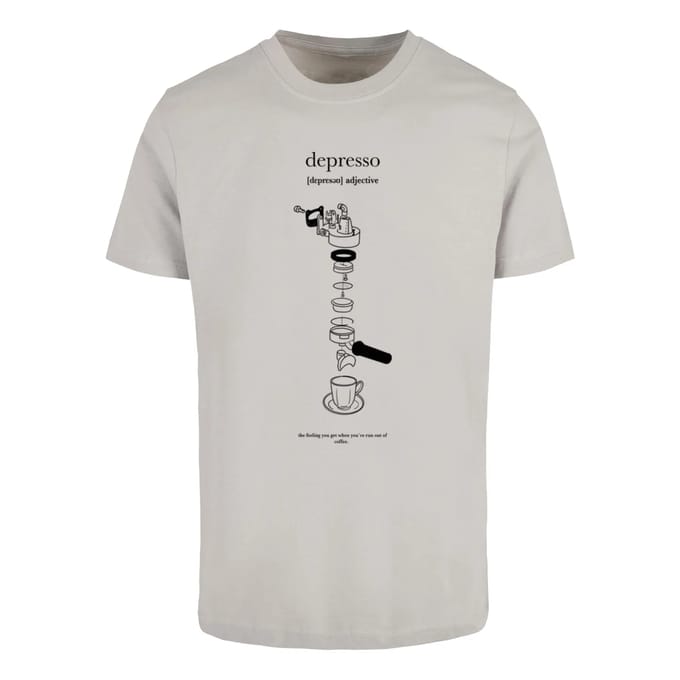 Mister Tee - Depresso Heren Tshirt - S - Grijs