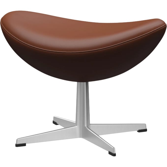 Fritz Hansen - Das Ei Voetbank - leer Aura cognac - aluminium - bruin