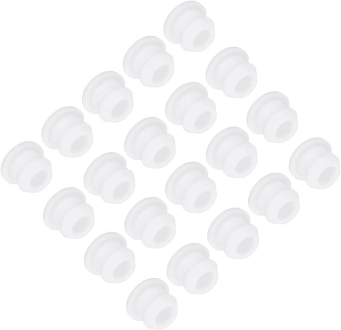 Zekeringsgat Stoppen - Paneel Afdekking - Waterdicht Afsluiten - Bundig Type - 8 mm Pak 20 - Wit