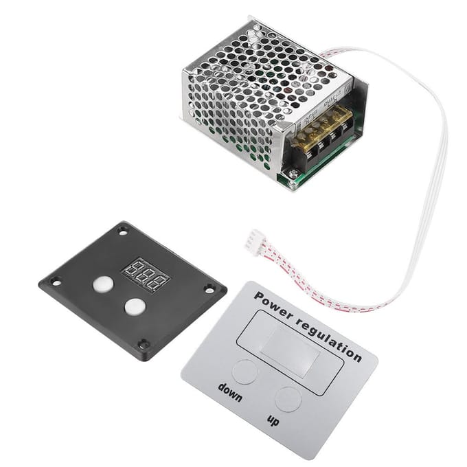 Régulateur de tension numérique SCR 4000W Contrôle de vitesse Variateur Thermostat AC 220V black