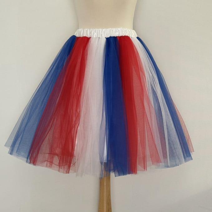 Nederland/Frankrijk lange tutu rok S - lengte rok 55 cm