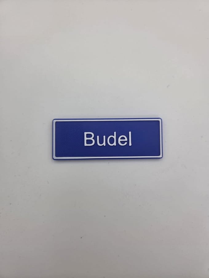 Koelkast Magneet plaatsnaam 8 X 3 CM Budel