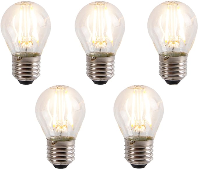 LUEDD Set van 5 E27 dimbare LED lamp P45 4W 330 lm 2100K