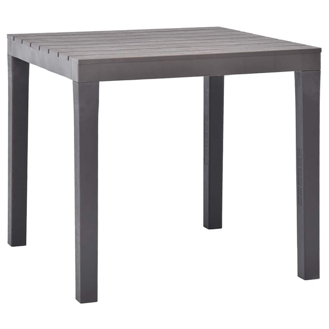 vidaXL - Tuintafel - 78x78x72 - cm - kunststof - mokka