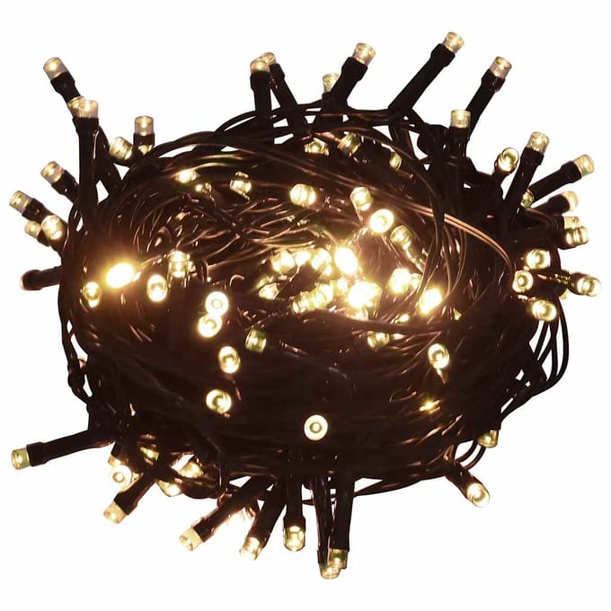 vidaXL - Lichtslinger - met - 300 - LED's - 30 - m - PVC - warmwit