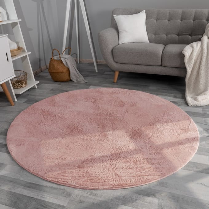 Woonkamertapijt kortpolig effen kleuren modern wasbaar 80 x 80 cm Rechthoek 80 x 80 cm Rechthoek Roze