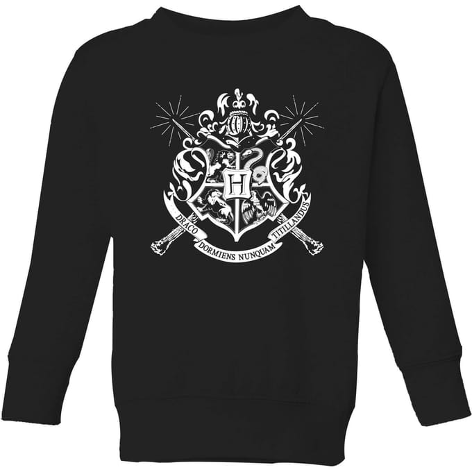 Harry Potter Hogwarts House Crest Kids' Sweatshirt - Black - 98/104 (3-4 jaar)