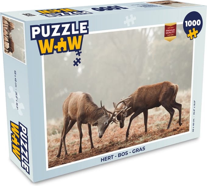 Puzzel Hert - Bos - Gras - Legpuzzel - Puzzel 1000 stukjes volwassenen