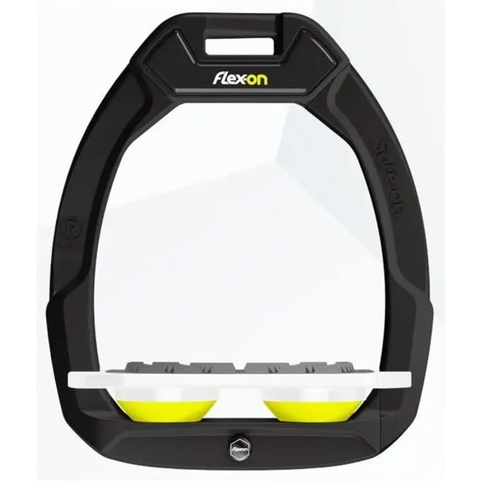 Zwart/Wit/Geel Plat Grip Veiligheidsstijgbeugels Flex-On Safe-On