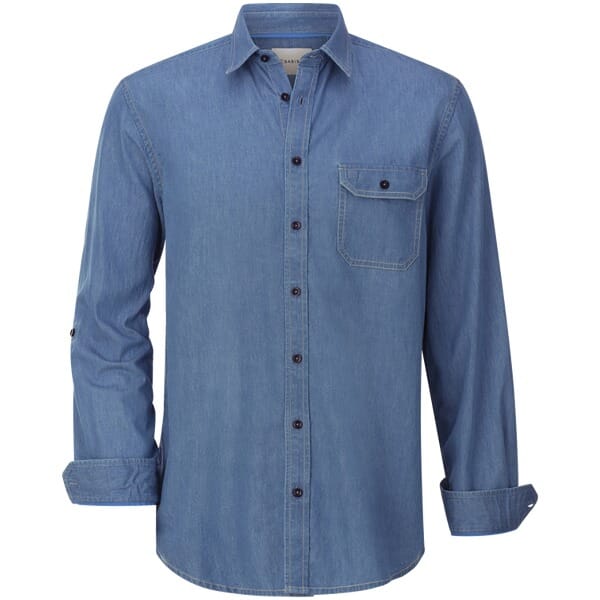 Babista herren Denim Overhemd - 47/48 - lichtblauw - Plus Size